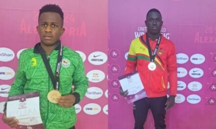 Luta livre/Guiné-Bissau conquita duas medalhas de ouro no Campeonato Africano