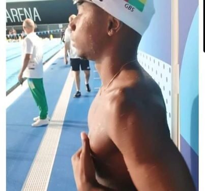 Jogos Olímpicos França-2024/Nadador guineense Pedro Rogery vence  a primeira eliminatória da categoria masculina de natação 50 metros livre