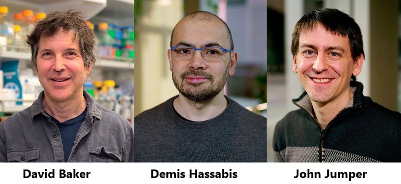 Suécia/David Baker, Demis Hassabis e John Jumper vencem Nobel da Química