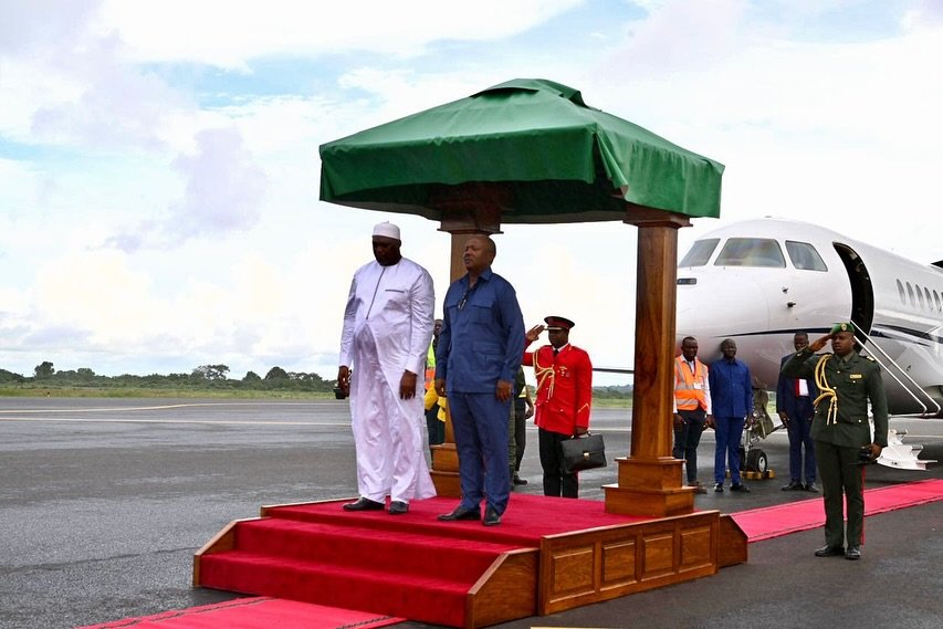 Presidente da Gâmbia inicia visita de Estado de dois dias ao país