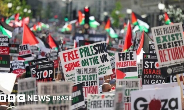 Conflito Médio Oriente/AI critica Londres por deter 900 pessoas em protesto de apoio à Palestina