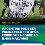 Copa 2026/Faixa das Malvinas exibida pela Argentina na Copa do Mundo pode render punição da Fifa