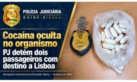 PJ entrega  dois suspeitos detidos no aeroporto de Bissau por tentativa de transporte de cocaína para Lisboa